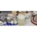A JHW and Sons Devon pattern part dinner service, to include lidded tureens, serving plates, a