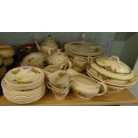 A Swinnertons Majestic Vellum part tea and dinner service, to include dinner plates, teapot,