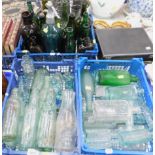 Various glass bottles, to include medicine bottles, milk bottles, bottles for P Milner Lincoln