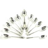 A collection of various silver teaspoons, various patterns etc., 4½oz.