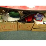 A large quantity of table linen, bags, embroidery, etc. (3 large boxes).
