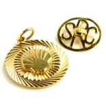 Shell Fuel Company interest. Two items of jewellery, comprising a Shell Company pendant medallion,