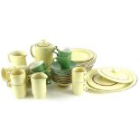 Various items of Poole pottery, to include an oven to tableware part dinner and coffee service and