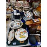 Royal Worcester oven to table ware decorated in the Evesham pattern, including tureens and covers,