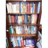 Books, relating to literature, music, history, skiing and general reference, etc. (4 shelves)