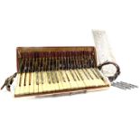 A Pietro piano accordion, 120 buttons. (AF)