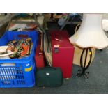 LP records mainly classical music, set of boules, stoneware, enamel housemaids box, table lamp, etc.
