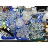 Assorted glass ware, including drinking glasses, bowls, sundae dishes, preserve pots, etc. (5