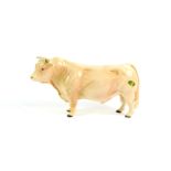 A Beswick figure moulded as a Charolais Bull.