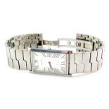 A Titan Edge gentleman's stainless steel rectangular cased wristwatch.£50-70