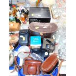 A Halina 35X camera, Kenilworth camera, further pocket and digital cameras, binoculars and a