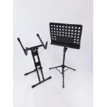 A JSH electronic keyboard stand, together with a Proel keyboard stand. (2)