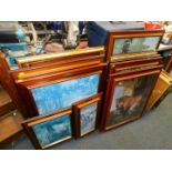 Pictures and prints, chiefly prints after 19thC Masters, gilt and wooden framed. (quantity)