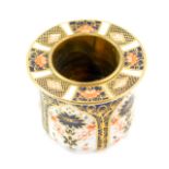 A Royal Crown Derby porcelain Colibri table lighter holder, pattern 1128, printed mark.