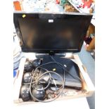 An LG 26" colour television, model no 26LH2000-ZA., DVD player, model no HT304SU-DH., and five LG