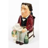 A Royal Doulton Toby jug Lewis Carroll D70078, numbered 22/1500, printed marks beneath, 18cm