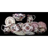 Various Mason's Ironstone Mandarin pattern wares, bowl, 26cm wide, jug, teapot, various other