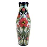 A large Moorcroft pottery vase, by Vicky Lovatt, limited edition no. 38/100, 43cm high. (boxed)