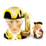 A Royal Doulton large character jug Captain James Cook D7077, numbered 586/2500, printed marks