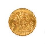 An Elizabeth II gold full sovereign, 1959.