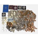 Various coins, six pence, pennies to include 1967 with some patina, other 3d bits, pre decimal and