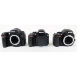 Various cameras, Nikon D80, D5100, D3300. (3)