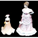 A Coalport The Age Of Elegance figure Promenade, matt finish, printed marks beneath, 23cm high,