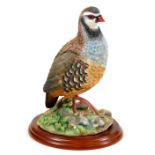 A Russell Willis Border Fine Arts figures birds, partridge, A0660, on plinth base, approx 24cm high.