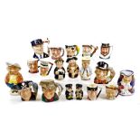 Various Royal Doulton Doultonville Collection Toby jugs, The Butcher, 11cm high, various others,