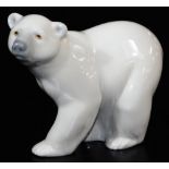 A 20thC Lladro figure of a polar bear, printed marks beneath, 10cm high.