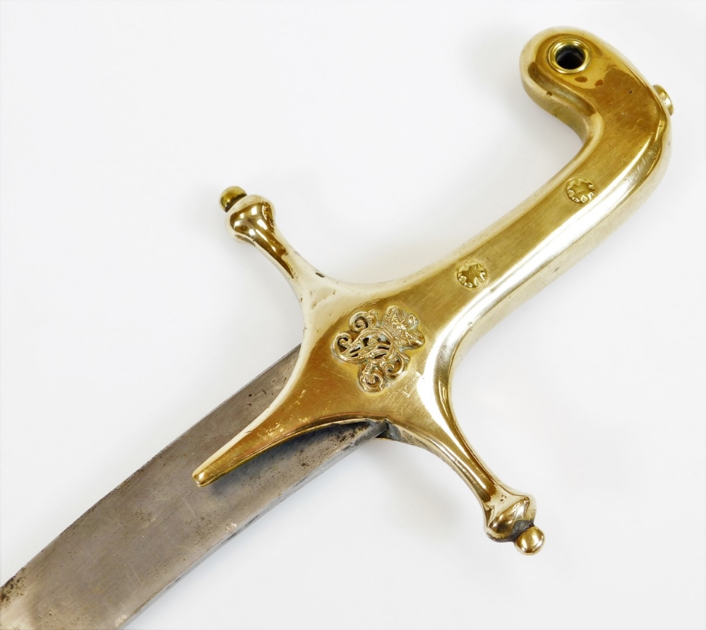 An officer's cavalry sabre sword, with plain curved blade, shaped handle and black leather - Image 2 of 5