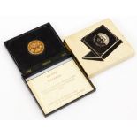 A cased gold anniversary of independence twenty dollar coin, Jamaica 1962, 1972.
