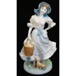 A Royal Worcester Old Country Ways Compton and Woodhouse figure The Milk Maid, limited edition no.