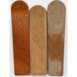 A vintage F N Biggleston Hayle Rd Crest a ride on the crest surfboard, and two others, 122cm high,