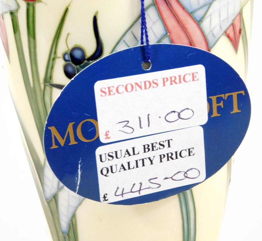 A Moorcroft pottery Dragonfly trial vase, dated 22-02-06, marked beneath, 28cm high. - Image 4 of 4