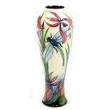 A Moorcroft pottery Dragonfly trial vase, dated 22-02-06, marked beneath, 28cm high.