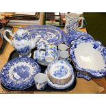 Various blue and white china, etc., to include Copeland Spode Italian pattern, various willow