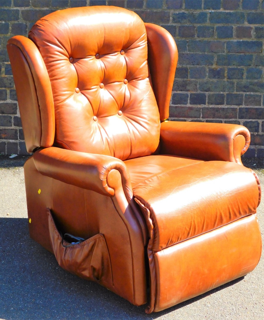 A leather armchair.