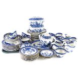 A large quantity of Booths Real Ale Old Willow pattern tea and dinnerware, to include tureens,