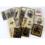 Two Victorian daguerreotypes and various Victorian and later photographs, various photographers,