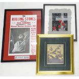 A presentation reproduction Rolling Stones poster, titled Gimme Shelter, relating to a concert in