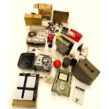 A quantity of camera developing equipment, projectors, etc.