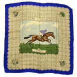 A Victorian commemorative silk scarf, made to commemorate the Derby horse race winner Psidium in