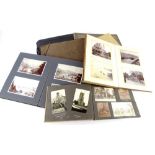 A collection of photograph albums, some relating to World War II, others family scenes, to include