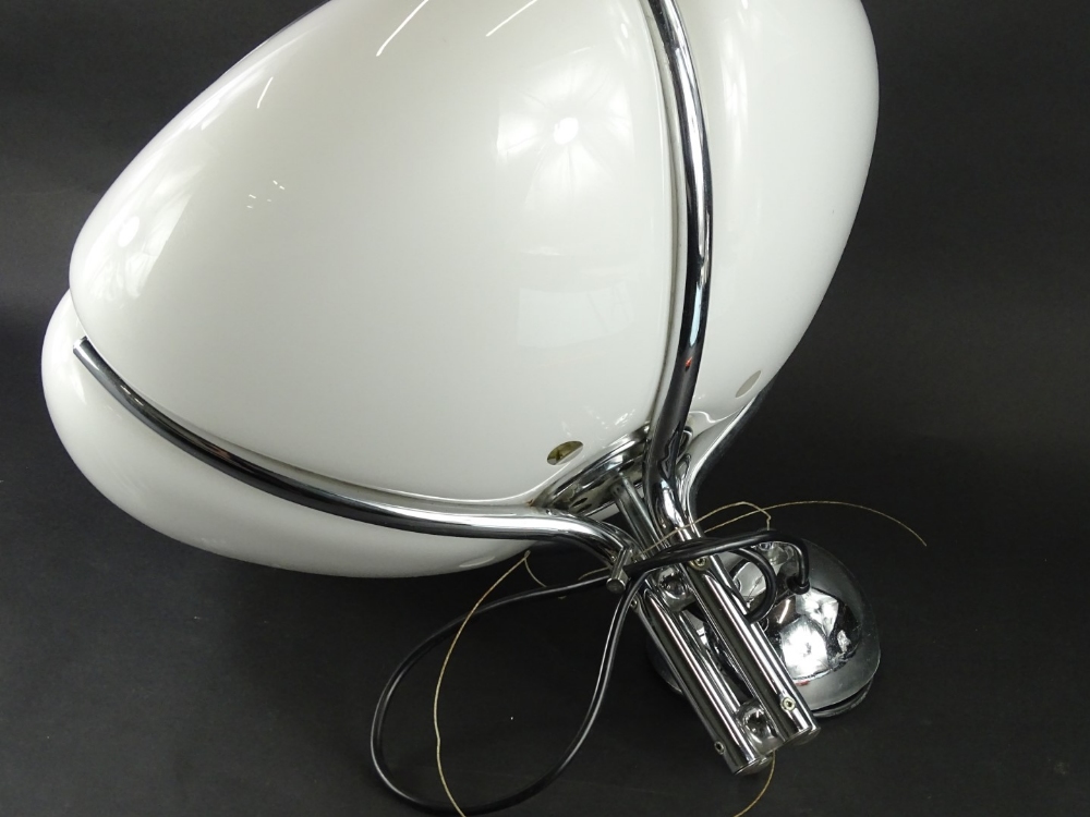 An I. Guzzini Italian opaque white plastic and brushed metal adjustable ceiling light fitting, - Image 2 of 2