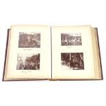 An early 20thC photograph album, depicting scenes from a trip from a Mr Dawson to Egypt, who left