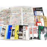 A quantity of stamps, to include two stock books, various loose stamps, some football and other