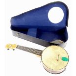 A Dulcetta ukulele banjo, the box stamped John Grey & Sons.