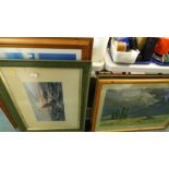 Various pictures, prints, etc., to include countryside scenes, seascapes etc. (a quantity).