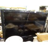 A Panasonic Viera 37 inch television, with lead and remote.